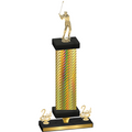 Premium Single Gold Carbon Fiber Second Place Golf Trophy