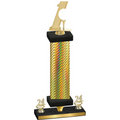 Premium Single Gold Carbon Fiber Year Golf Trophy