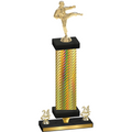Premium Single Gold Carbon Fiber Year Karate Trophy