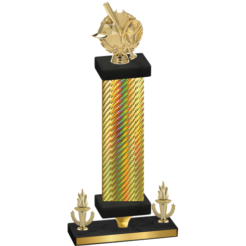 Premium Single Gold Carbon Fiber Victory Baseball Trophy