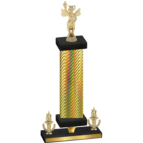 Premium Single Gold Carbon Fiber Victory Academics Trophy