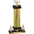 Premium Single Gold Carbon Fiber Victory Academics Trophy