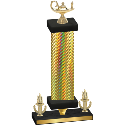 Premium Single Gold Carbon Fiber Victory Academics Trophy