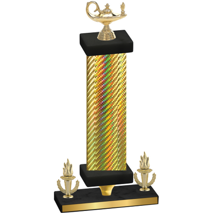 Premium Single Gold Carbon Fiber Victory Academics Trophy