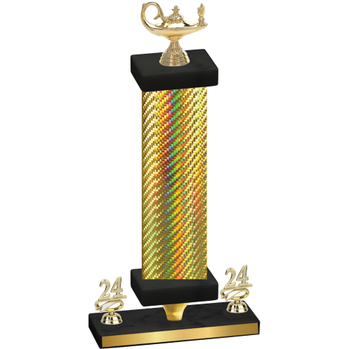 Premium Single Gold Carbon Fiber Year Academics Trophy