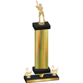 Premium Single Gold Carbon Fiber Second Place Baseball Trophy