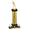 Premium Single Gold Carbon Fiber Third Place Softball Trophy