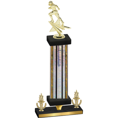 Premium Single Silver Glacier Victory Football Trophy