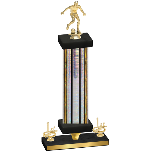 Premium Single Silver Glacier First Place Soccer Trophy