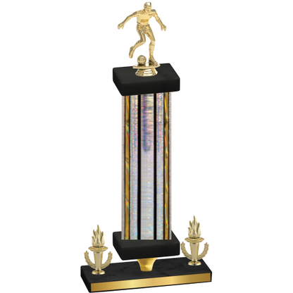 Premium Single Silver Glacier Victory Soccer Trophy