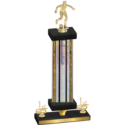 Premium Single Silver Glacier First Place Soccer Trophy