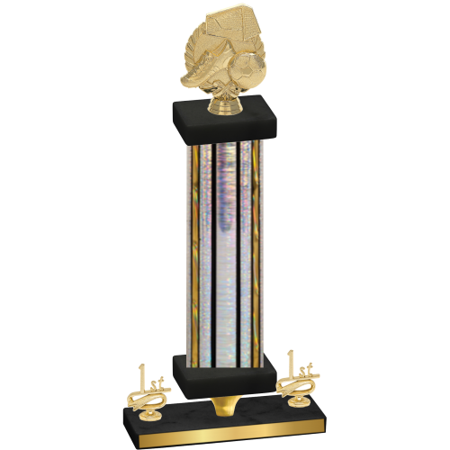 Premium Single Silver Glacier First Place Soccer Trophy