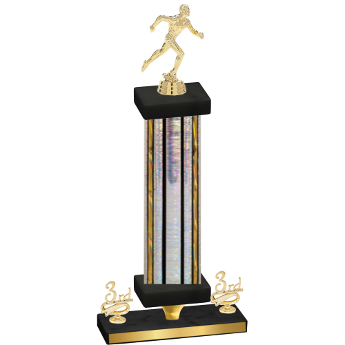 Premium Single Silver Glacier Third Place Running Trophy