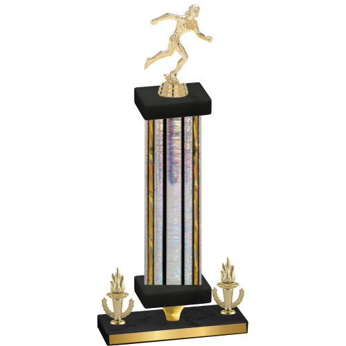 Premium Single Silver Glacier Victory Running Trophy