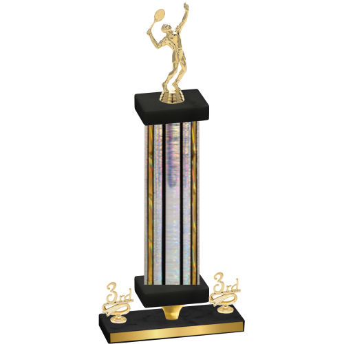 Premium Single Silver Glacier Third Place Tennis Trophy