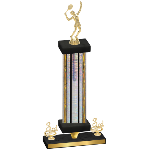 Premium Single Silver Glacier Third Place Tennis Trophy