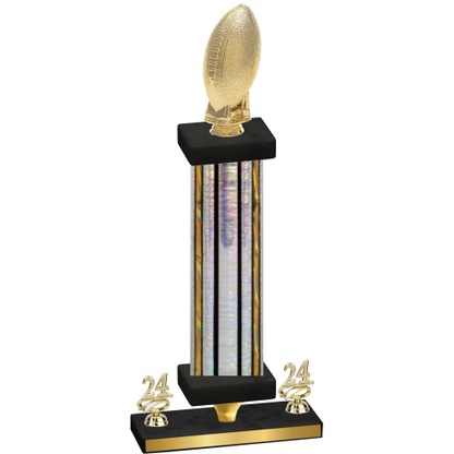 Premium Single Silver Glacier Year Football Trophy