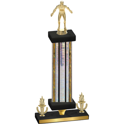 Premium Single Silver Glacier Victory Wrestling Trophy