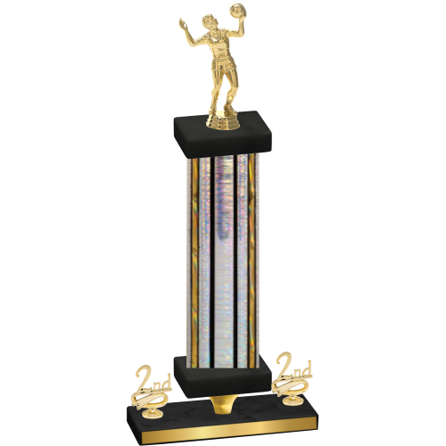 Premium Single Silver Glacier Second Place Volleyball Trophy