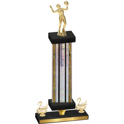 Premium Single Silver Glacier Second Place Volleyball Trophy