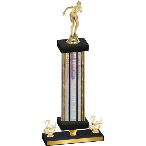 Premium Single Silver Glacier Second Place Tennis Trophy