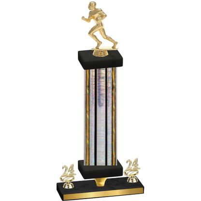 Premium Single Silver Glacier Year Football Trophy