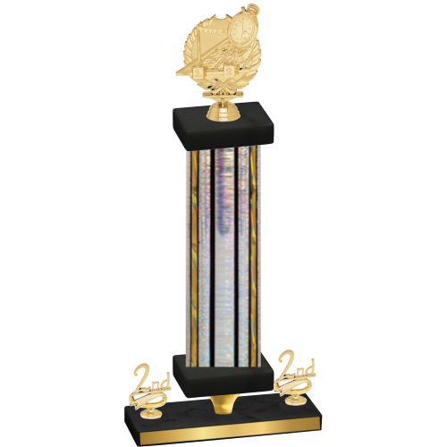 Premium Single Silver Glacier Second Place Swimming Trophy