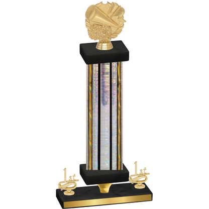 Premium Single Silver Glacier First Place Cheerleading Trophy