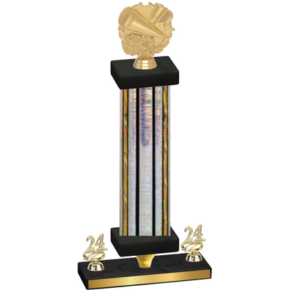 Premium Single Silver Glacier Year Cheerleading Trophy