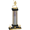 Premium Single Silver Glacier First Place Lacrosse Trophy