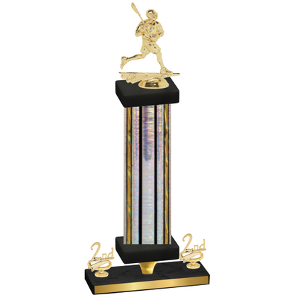 Premium Single Silver Glacier Second Place Lacrosse Trophy