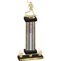 Premium Single Silver Glacier First Place Lacrosse Trophy