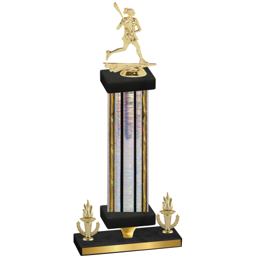 Premium Single Silver Glacier Victory Lacrosse Trophy