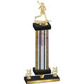 Premium Single Silver Glacier Year Lacrosse Trophy