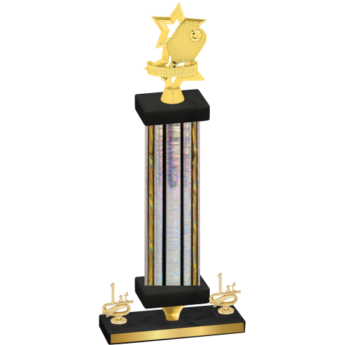 Premium Single Silver Glacier First Place Pickleball Trophy