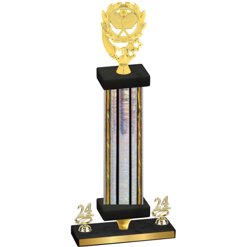 Premium Single Silver Glacier Year Pickleball Trophy