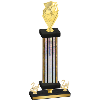 Premium Single Silver Glacier Second Place Pickleball Trophy