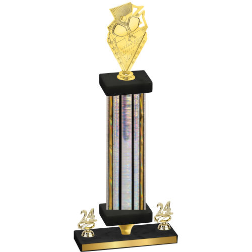 Premium Single Silver Glacier Year Pickleball Trophy