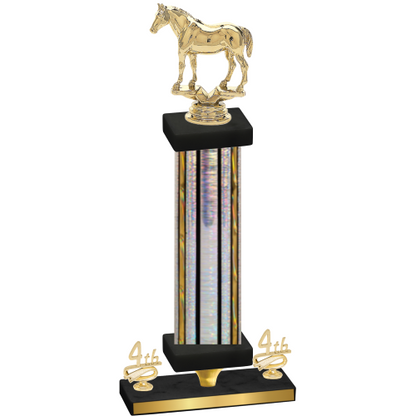 Premium Single Silver Glacier Fourth Place Horses Trophy