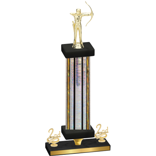 Premium Single Silver Glacier Second Place Archery Trophy