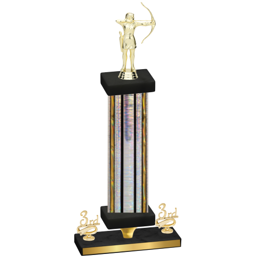 Premium Single Silver Glacier Third Place Archery Trophy