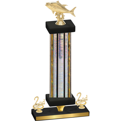 Premium Single Silver Glacier Second Place Fishing Trophy