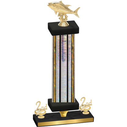 Premium Single Silver Glacier Second Place Fishing Trophy
