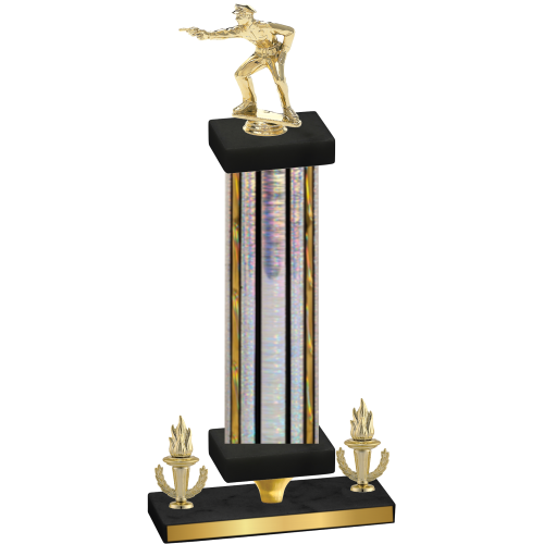 Premium Single Silver Glacier Victory Shooter Trophy