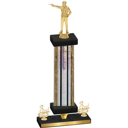 Premium Single Silver Glacier Third Place Shooter Trophy