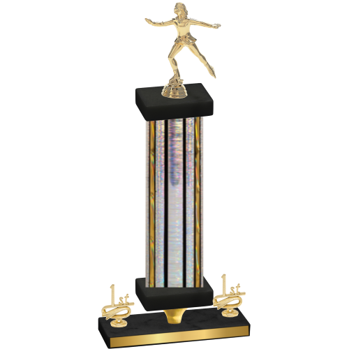 Premium Single Silver Glacier First Place Skater Trophy