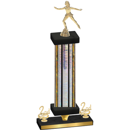 Premium Single Silver Glacier Second Place Skater Trophy