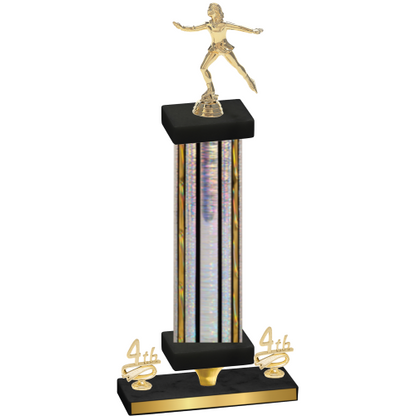 Premium Single Silver Glacier Fourth Place Skater Trophy