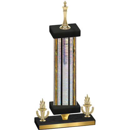 Premium Single Silver Glacier Victory Chess Trophy