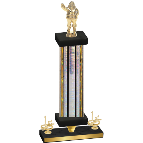 Premium Single Silver Glacier First Place Holiday Trophy